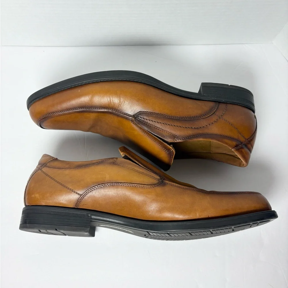 Florsheim Men’s Midtown Moc Toe Slip-On Loafers Cognac Dress Shoe Round Toe 13D‎